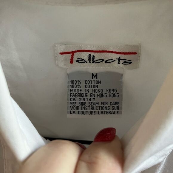 Vintage Talbots Santa Sleigh Embroidered Button Down Shirt sz M - Picture 2 of 6